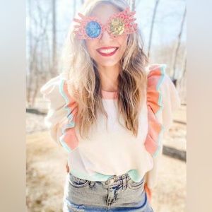 NWT $375 LoveShackFancy Greece Pullover Sweater